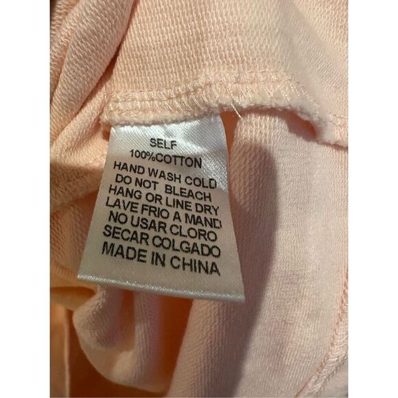 Size S (Oversized) Easel Los Angeles Notched V-Neckline 100% Cotton Terry Knit P - Picture 11 of 11